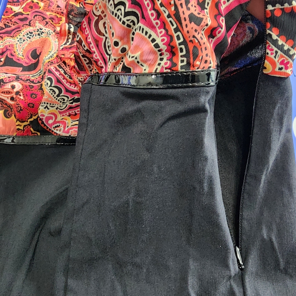 Studio 1940 Sleeveless Black Paisley Shirt Sz Large Business Casual - Picture 12 of 13